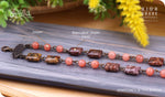 Load image into Gallery viewer, bhavaa Premium Gemstone Jewelry- Bracelet.  Products Rustic Elegance Collection, Mark-1 | Gemstones: Brown Brown Brecciated Jasper, Orange Jasper
