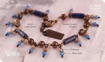 Load image into Gallery viewer, bhavaa Premium Gemstone Jewelry- Anklet. Serene Indulgence Collection, Mark-1 | Gemstones: Blue Jade, Lapis Lazuli, Feldspar, Smoky Quartz Faceted
