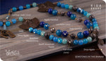 Load image into Gallery viewer, bhavaa Premium Gemstone Jewelry- Necklace. Serene Indulgence Collection, Mark-1 | Gemstones: Grey Onyx Agate, Larvikite, Blue Larimar Jade, Blue Onyx Agate, Jade, Blue South American Topaz, Blue Brazilian Aquamarine, Blue Jade, Agate Faceted
