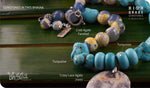 Load image into Gallery viewer, bhavaa Premium Gemstone Jewelry- Necklace. Serene Indulgence Collection, Mark-1 | Gemstones: Grey Crazy Lace Agate, Grey Crab Agate Faceted, Blue Turquoise
