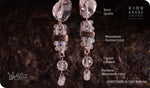 Load image into Gallery viewer, bhavaa Premium Gemstone Jewelry- Earrings. Subtle Lustre Collection, Mark-1 | Gemstones: White Rock Quartz, White Rainbow Moonstone, White Crystal Faceted, White Moonstone Faceted
