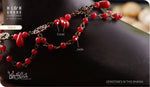 Load image into Gallery viewer, bhavaa Premium Gemstone Jewelry- Anklet. Coy Radiance Collection, Mark-1 | Gemstones: Red Coral, Red Jade
