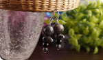 Load image into Gallery viewer, bhavaa Premium Gemstone Jewelry- Earrings. Innate Poise Collection, Mark-2 | Gemstones: Black Agate, Larvikite
