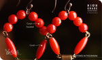 Load image into Gallery viewer, bhavaa Premium Gemstone Jewelry- Earrings. Coy Radiance Collection, Mark-2 | Gemstones: Red Coral Faceted, Red Coral
