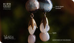 Load image into Gallery viewer, bhavaa Premium Gemstone Jewelry- Earrings. Innate Poise Collection, Mark-2 | Gemstones: Grey Druzy Agate Faceted, Grey Agate
