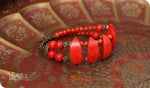 Load image into Gallery viewer, bhavaa Premium Gemstone Jewelry- Bracelet. Coy Radiance Collection, Mark-1 | Gemstones: Red Turquoise, Red Coral
