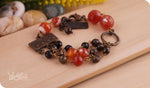 Load image into Gallery viewer, bhavaa Premium Gemstone Jewelry- Bracelet. Rustic Elegance Collection, Mark-1 | Gemstones: Orange Crab Agate Faceted, Brown Tigereye Faceted
