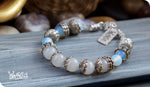 Load image into Gallery viewer, bhavaa Premium Gemstone Jewelry- Bracelet. Subtle Luster Collection, Mark-1 | Gemstones: Jade, Moonstone, Sri Lankan Moonstone
