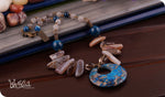 Load image into Gallery viewer, bhavaa Premium Gemstone Jewelry- Necklace. Serene Indulgence Collection, Mark-2 | Gemstones: Blue Sea Sediment Jasper, Blue Banded Agate, Smoky Quartz, Cloudy Quartz Faceted
